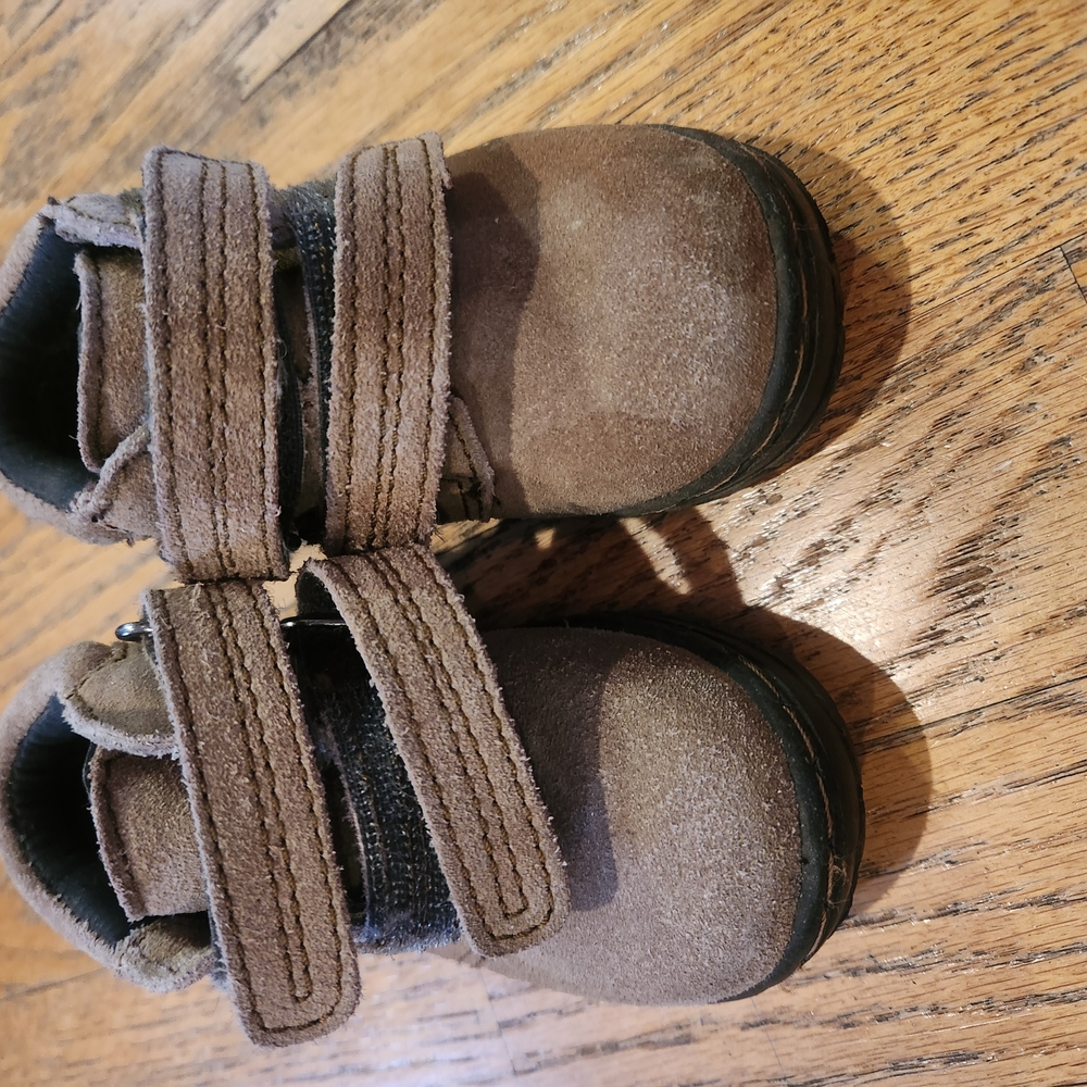 Kids Brown Velcro Shoes